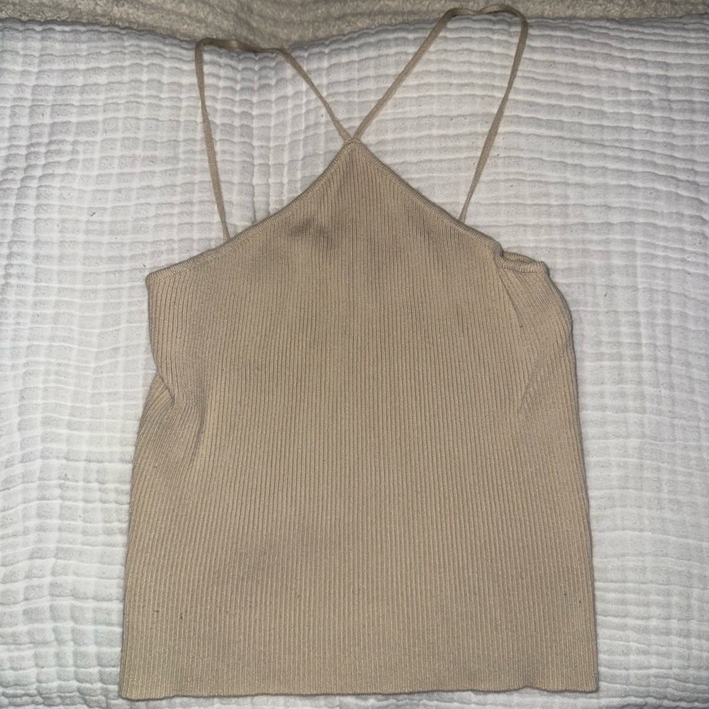 Signature8 Tan Ribbed Camisole